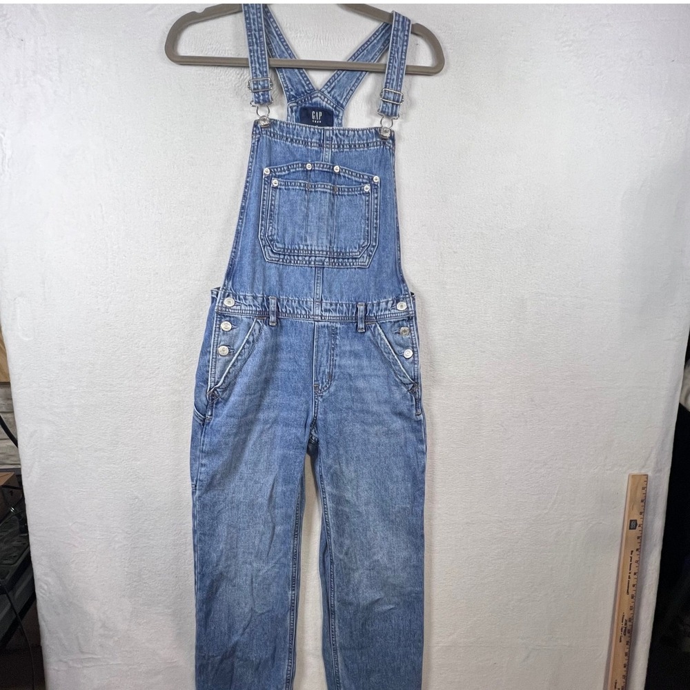 Gap Teen Blue Denim Bib Overalls Medium Wash Carpenter Size 12